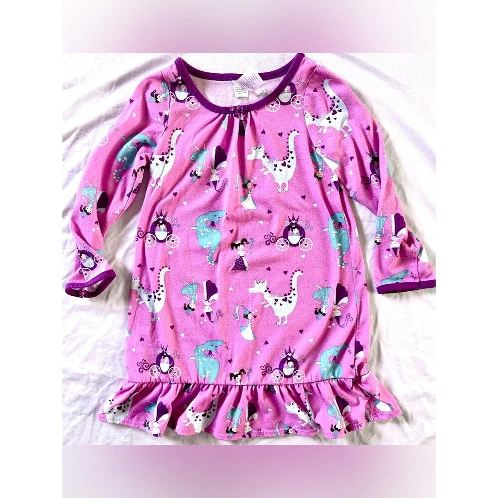 LOL Surprise Nightgown & Gymboree Dino Princess Nightgown Bundle – Size 4 Girls